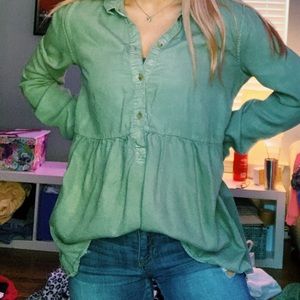 Army green american eagle top